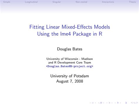 lme4 package .